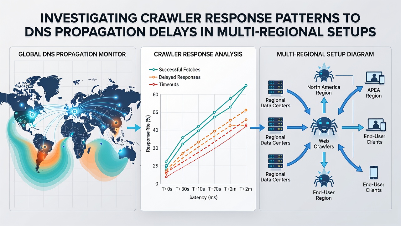 Graph displaying crawler retry success rates over time across different geographic resolver clusters